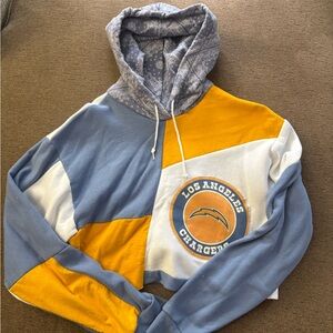 Chargers reworked cropped hoodie